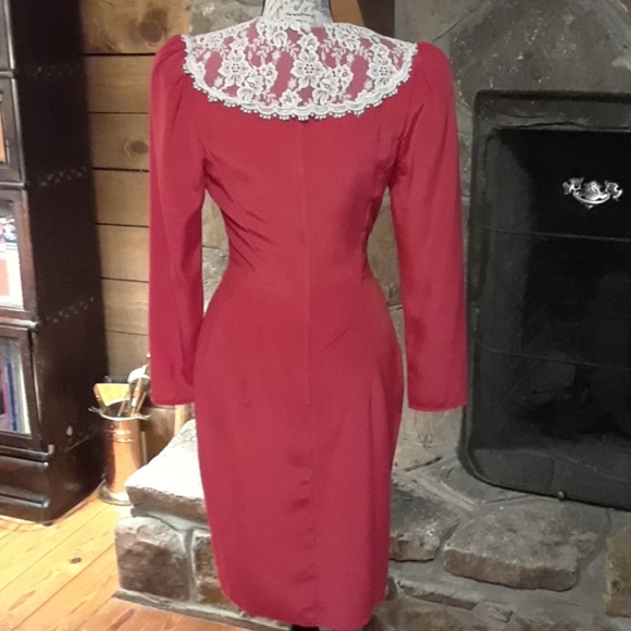 Gunne Sax vintage red dress!! - Picture 5 of 6